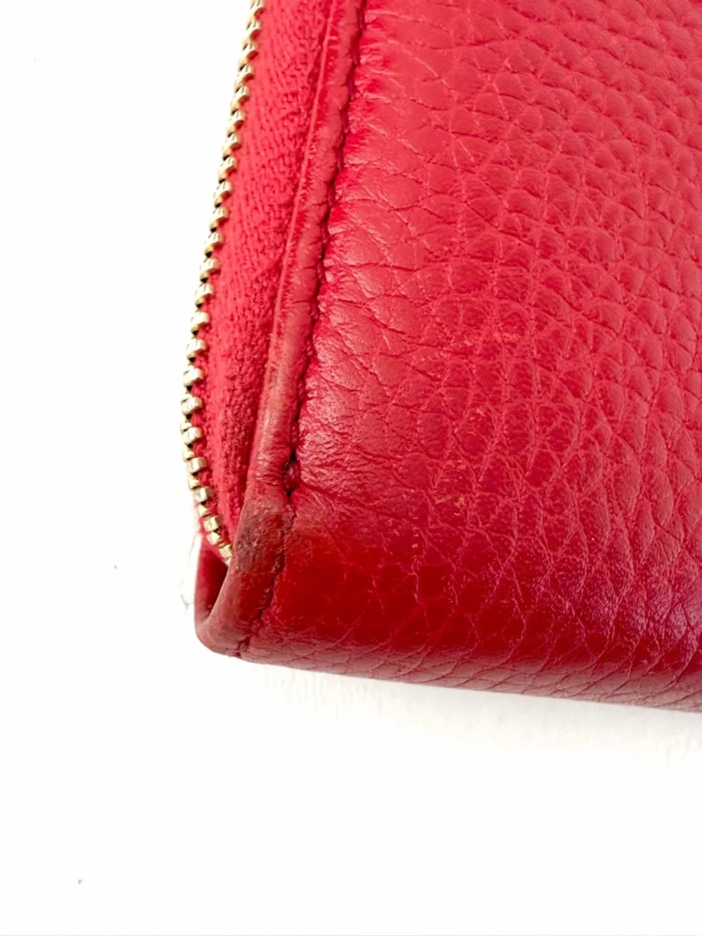 GUCCI | Red Soho GG Logo Disco Zip Around Leather Wallet Tassel Continental - Picture 10 of 15